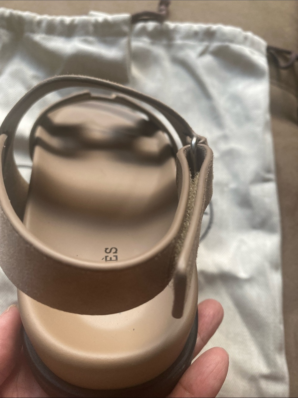 Women’s Hermes Genius Sandals in Beige Sable - Picture 10 of 12